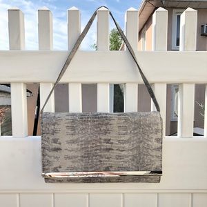 NWT Gray Michael Kors Snake Skin Clutch